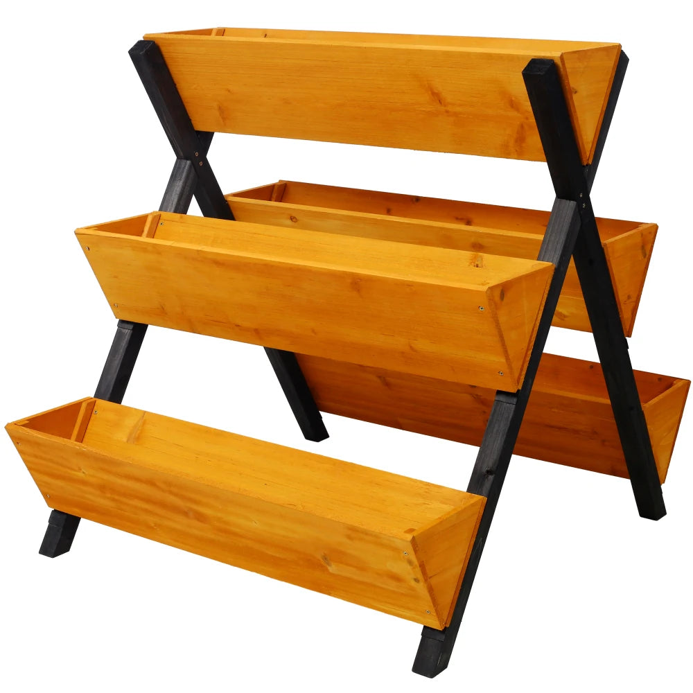 3 Tiers Wooden Vertical Raised Garden Bed