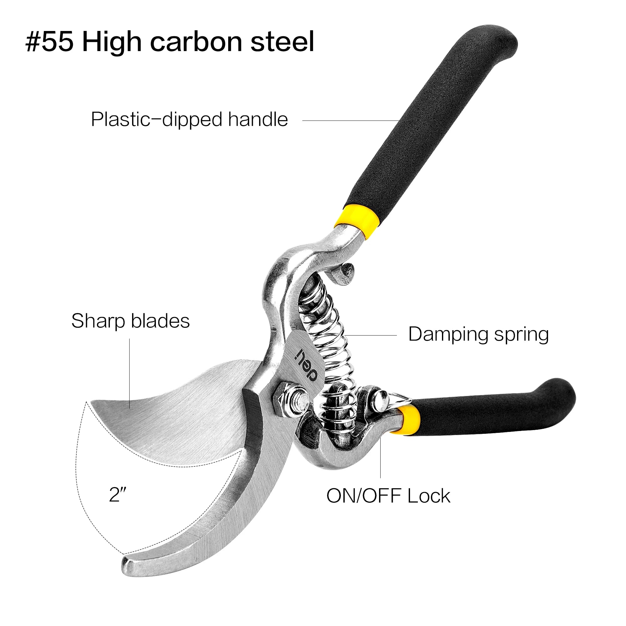 Deli 8in Heavy-Duty Pruning Shears