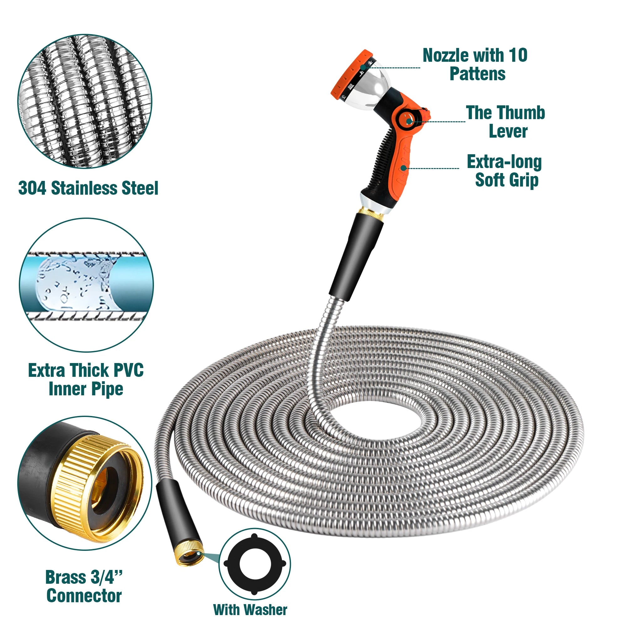 Stainless Steel Garden Water Hose