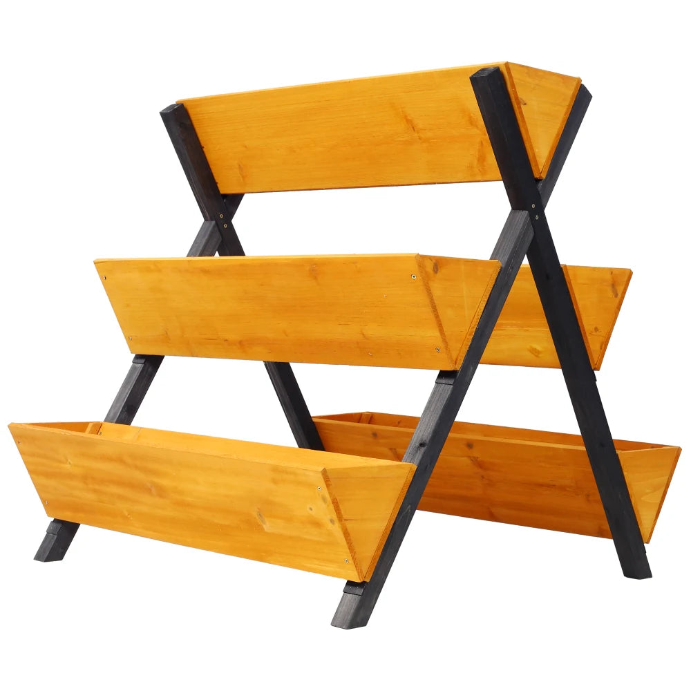 3 Tiers Wooden Vertical Raised Garden Bed