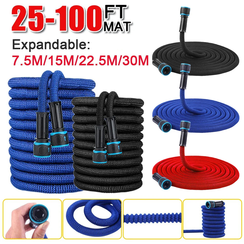 25-100FT Magic Watering Hose Expandable Garden Hose