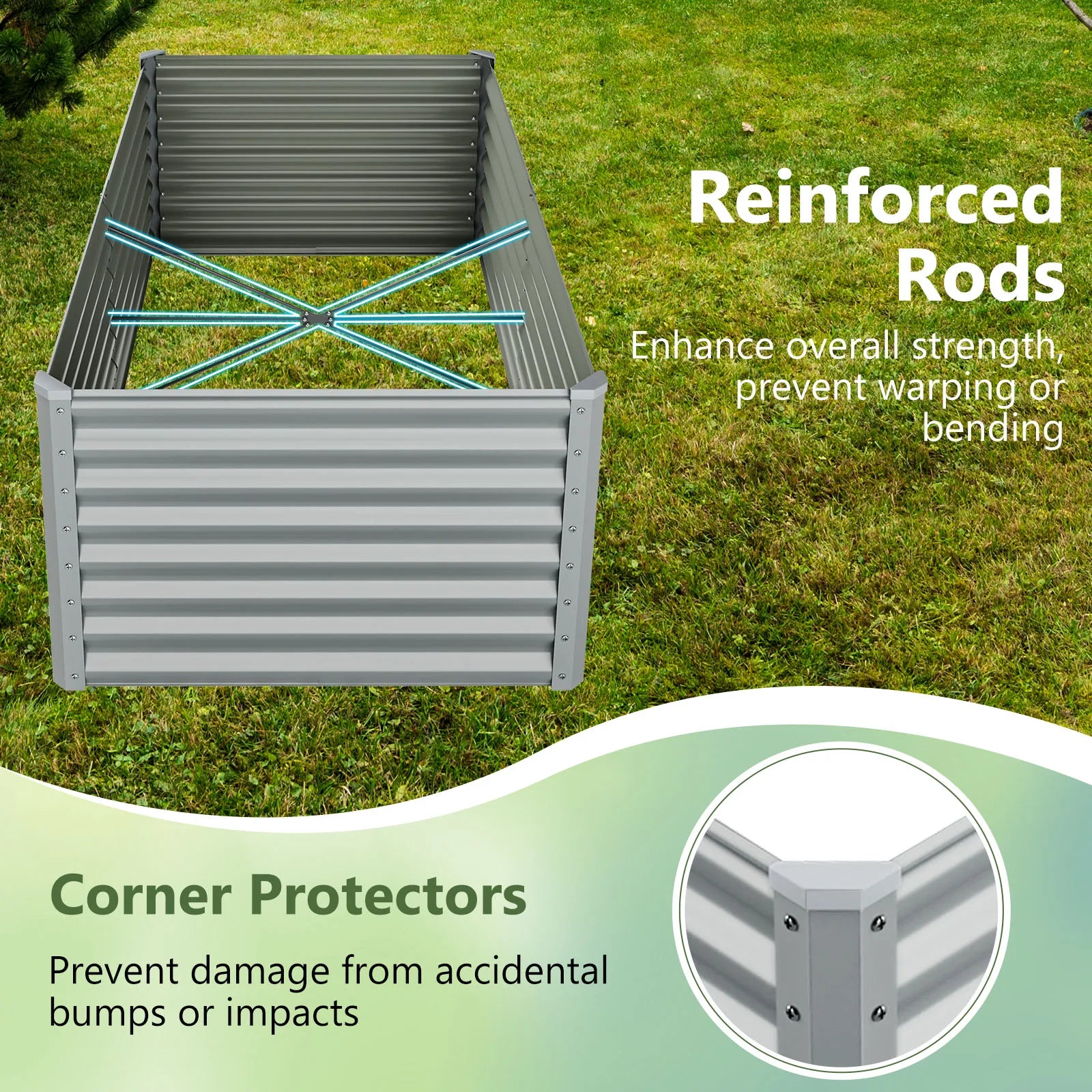 Raised Garden Bed Large Metal Planter