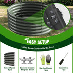 2-Pack 4ft x 18” Tall Galvanized Raised Garden