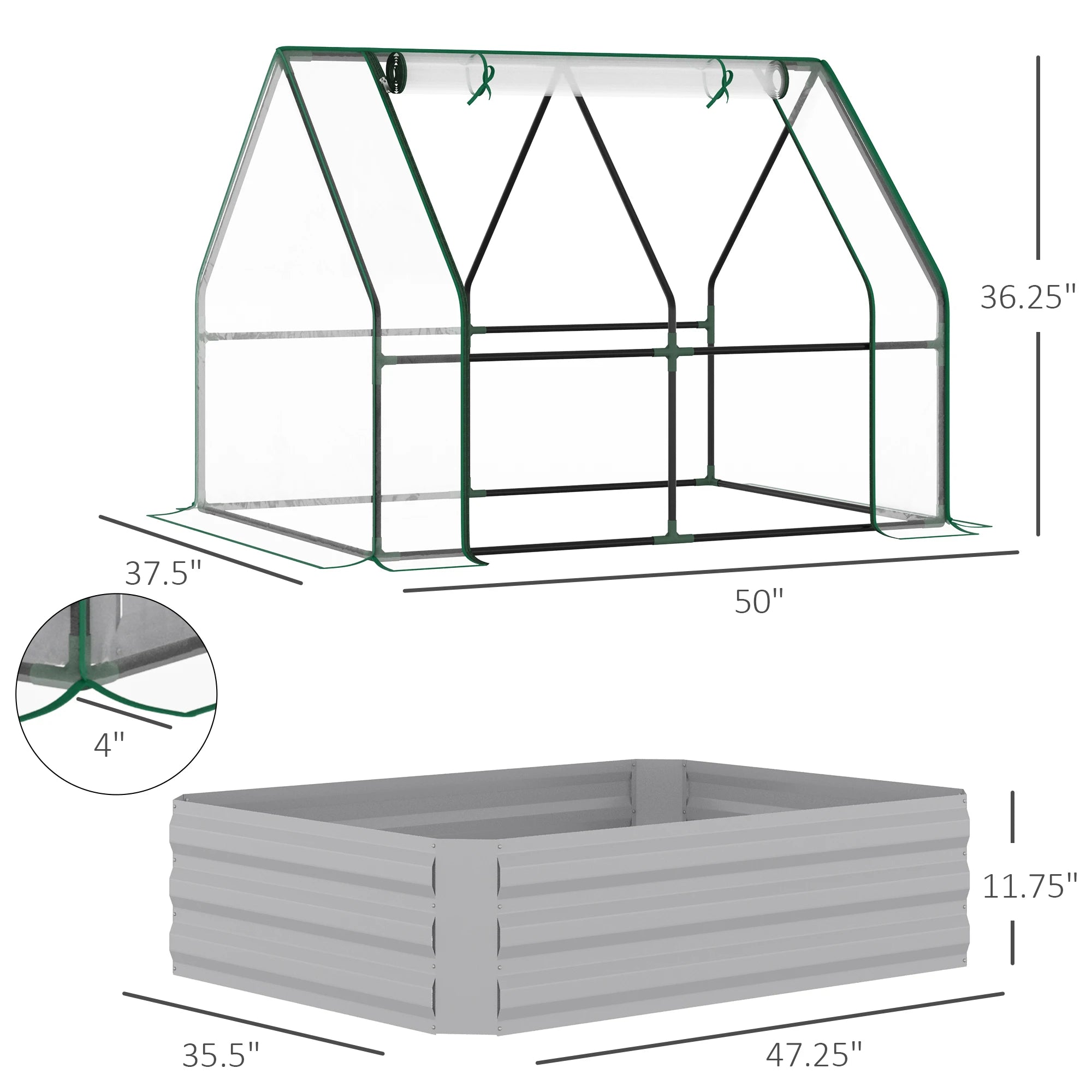 Steel Raised Garden Bed Planter