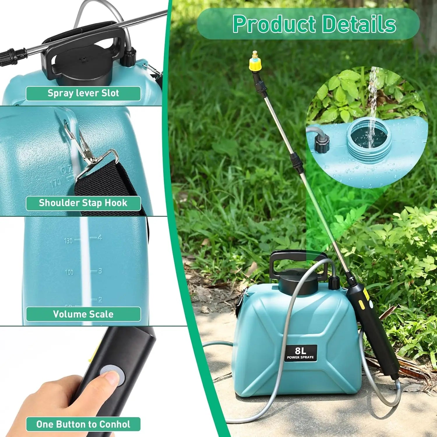 Shoulder Style Electric Sprayer 8L Watering Can