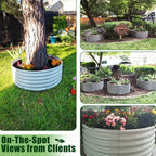 2-Pack 4ft x 18” Tall Galvanized Raised Garden