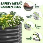 2-Pack 4ft x 18” Tall Galvanized Raised Garden